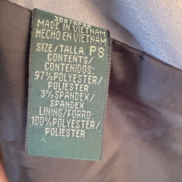 Harve’ Bernard Petites Vintage Black & Blue full zip front jacket w/ hip pockets - Picture 7 of 8